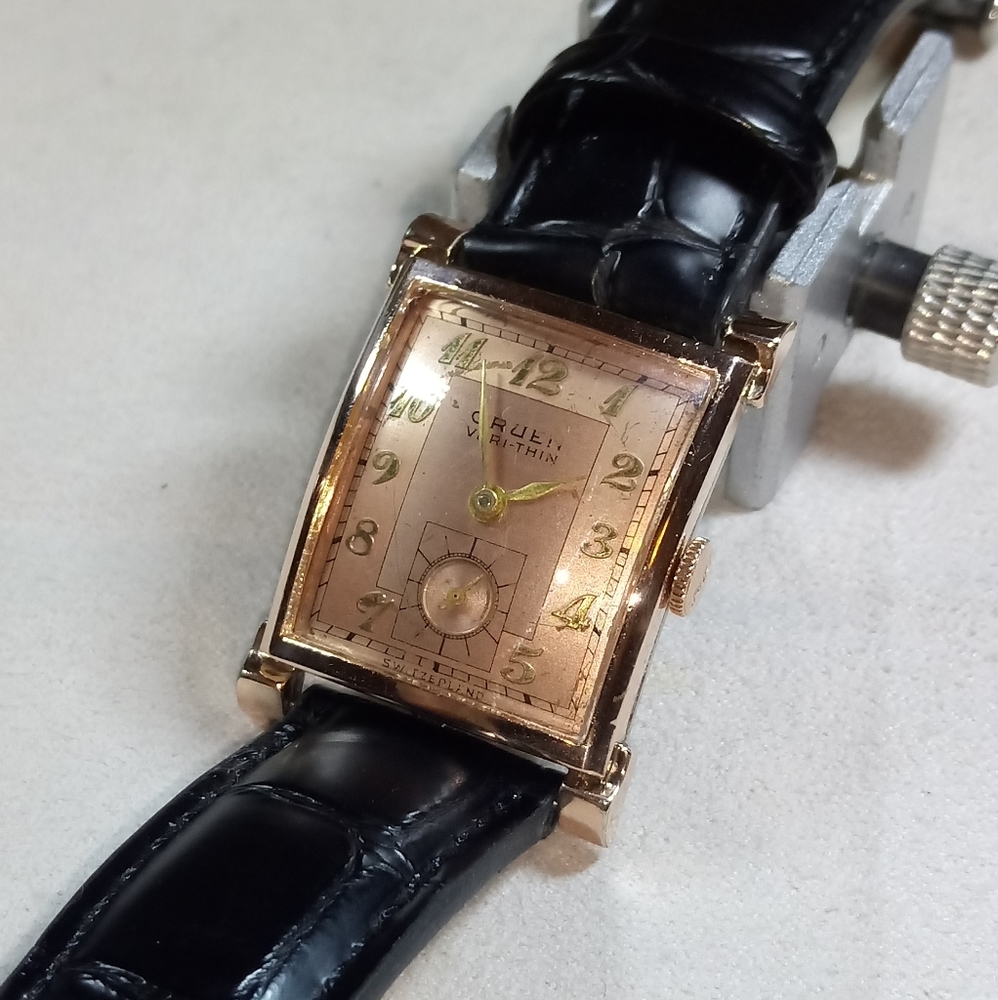 1940's Rose Gold Gruen Veri-Thin, Just Serviced!